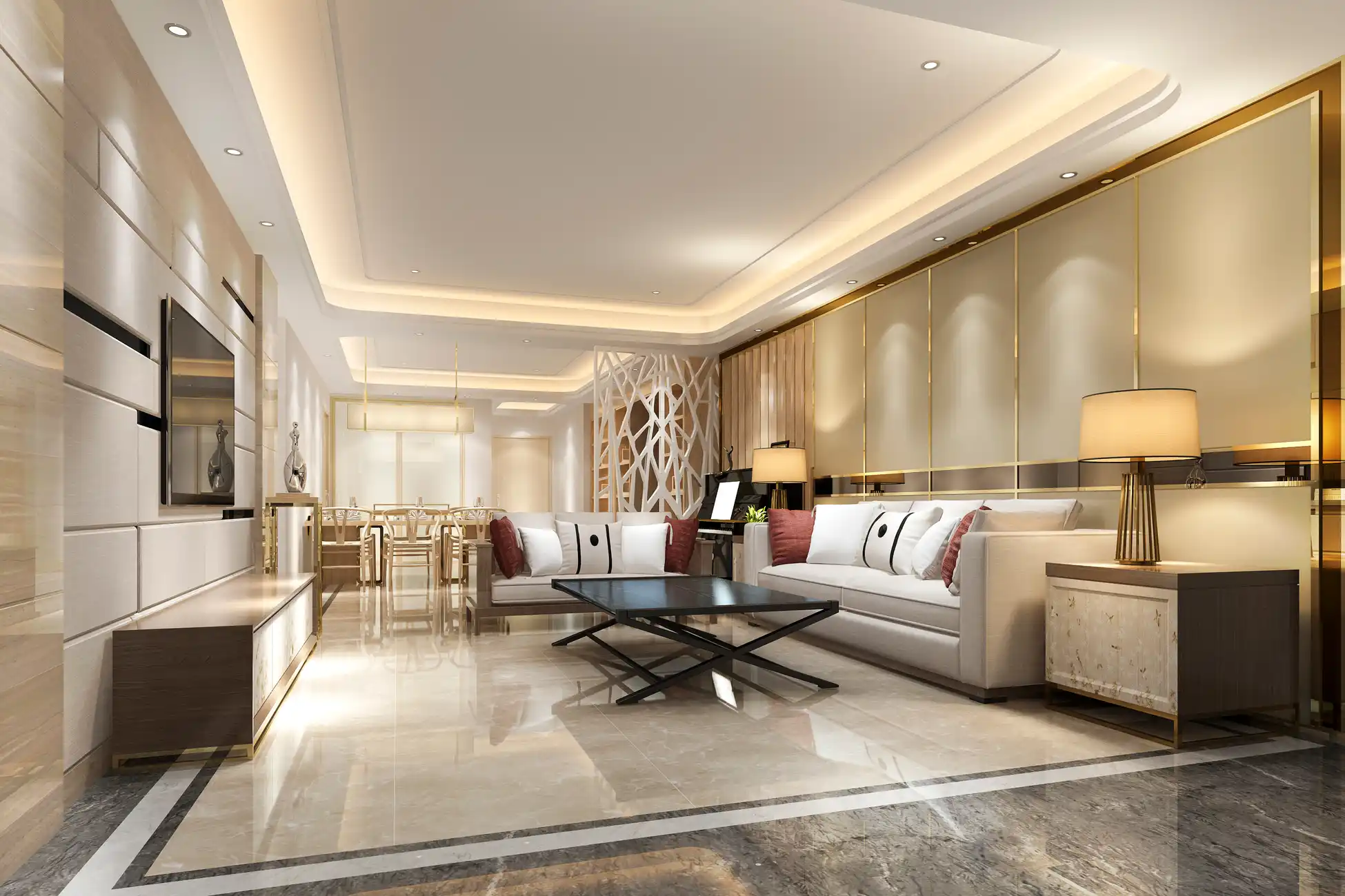 Master tiler laying large-format porcelain tiles in a modern Melbourne home