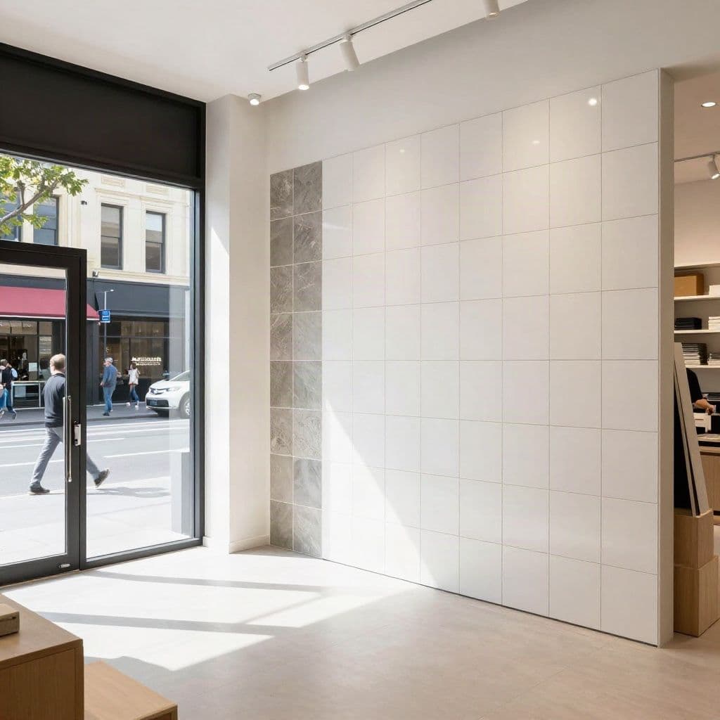 Commercial tiling installation in Melbourne retail shop