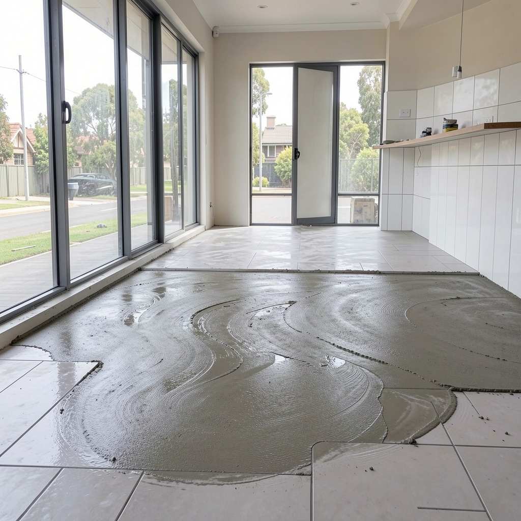 Floor screeding and levelling in Melbourne before tiling